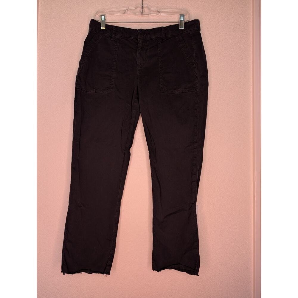 Frank & Eileen Women's Gray Wicklow Raw Hem Italian Chino Pants 8 Chic Travel